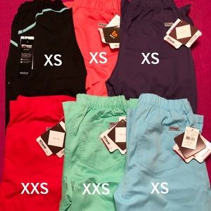 6 pairs of Greys Anatomy scrub pants XS and XXS
